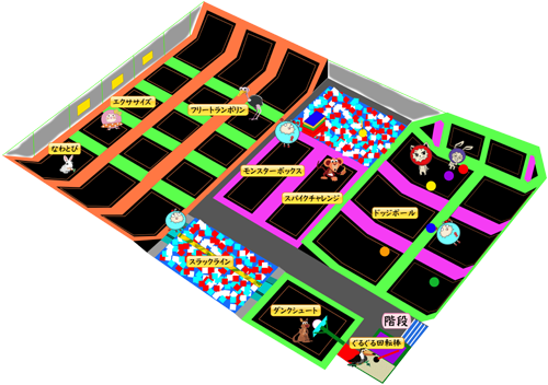 埼玉トランポリン AIRJOYアスレチック