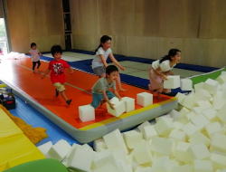 トランポリンパークさると