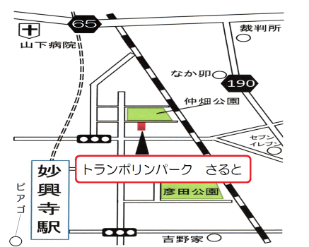 トランポリンパークさると